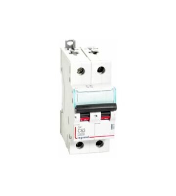 Legrand DX3 AC Double Pole MCB | 63A C Curve | 415V Circuit Breaker