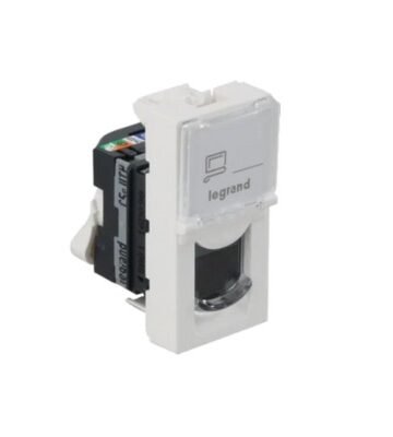 Legrand Myrius RJ45 Cat 5E UTP Information Socket - 1 Module Toothless System