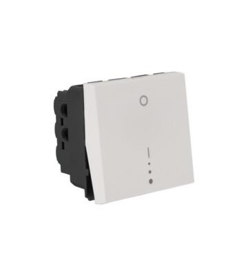 Legrand Myrius 20A DP 1 Way Switch with Indicator, 2 Module - White/Charcoal Grey (240V AC)